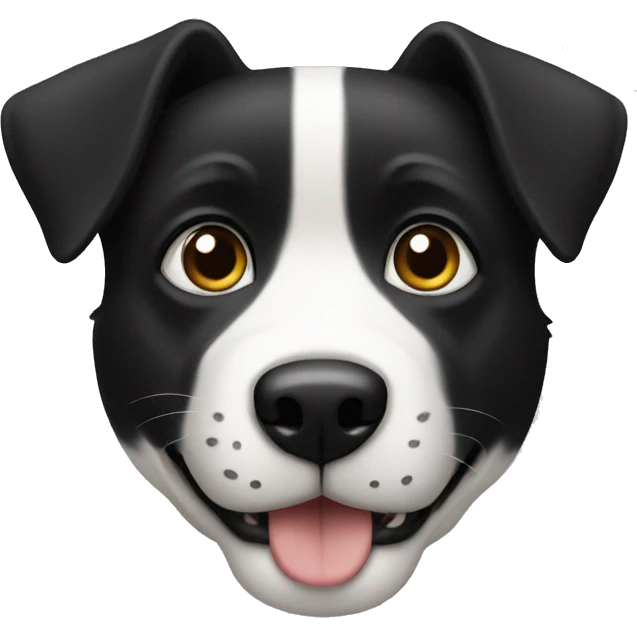 Perro negro con blanco emoji