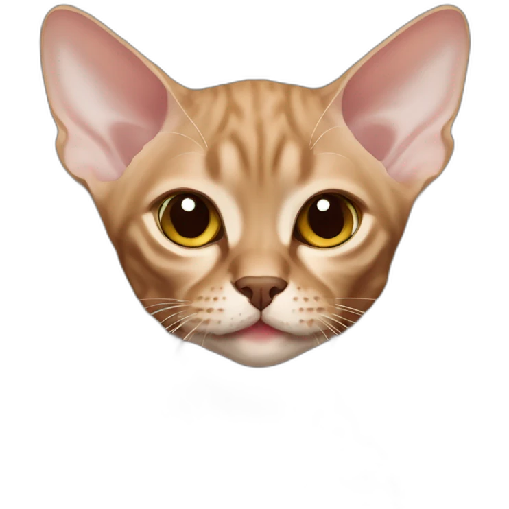 brown devon rex cat emoji