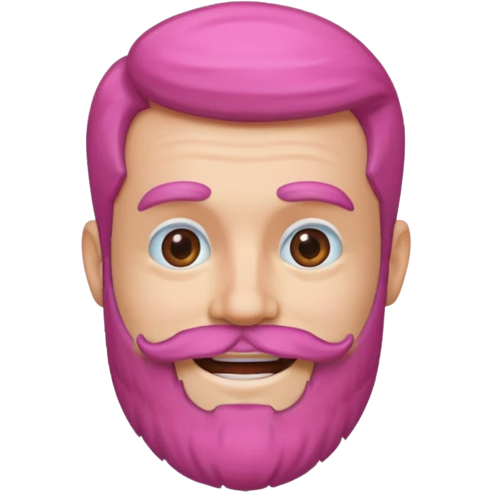 pink bearded man headshot emoji