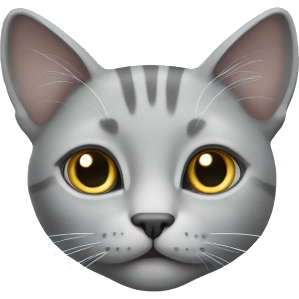 Dilute grey cat emoji