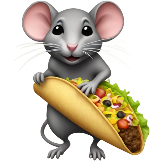 Rat eating Tacos emoji