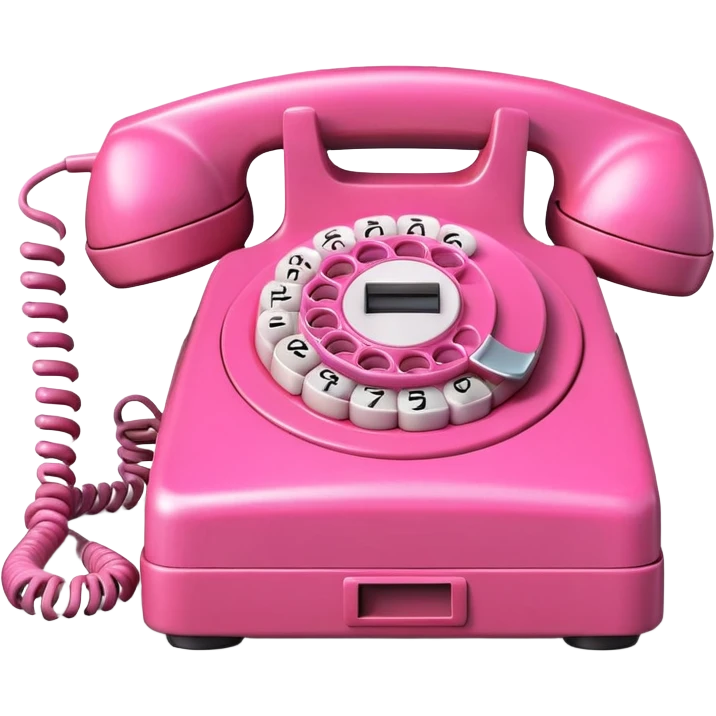 Pink old phone emoji
