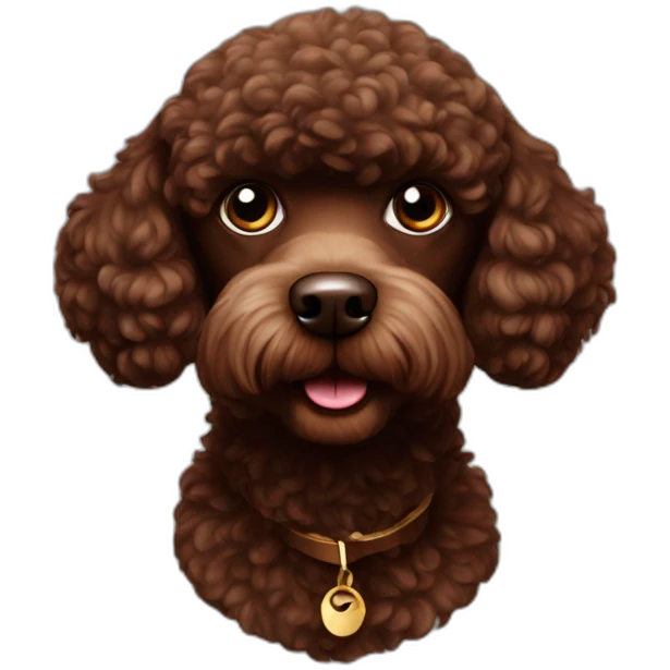 Chocolate poodle hooligan emoji