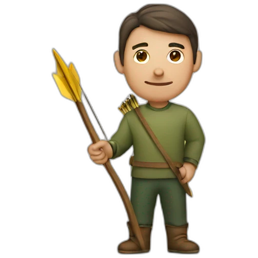 MAN WITH ARROW emoji