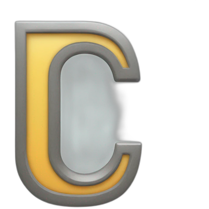 letter D technological style emoji