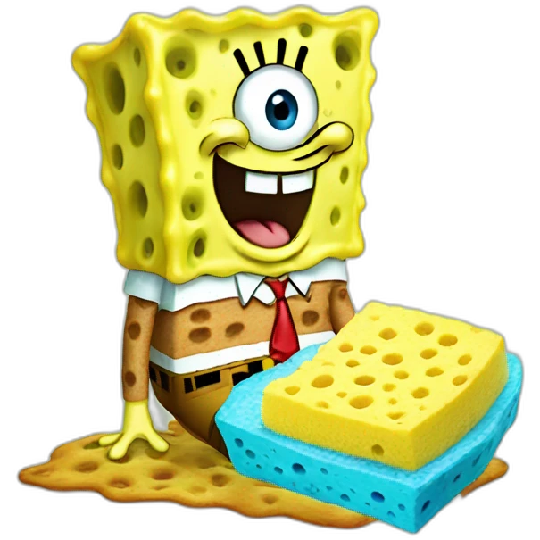 spongebob eating a sponge emoji