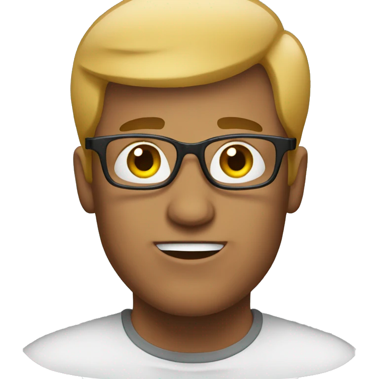 Guy with glass  emoji