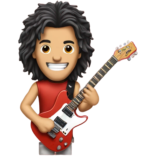 eddie van halen with his guitar emoji