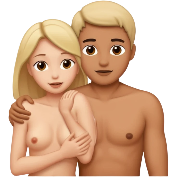 A couple having intimate sex naked emoji