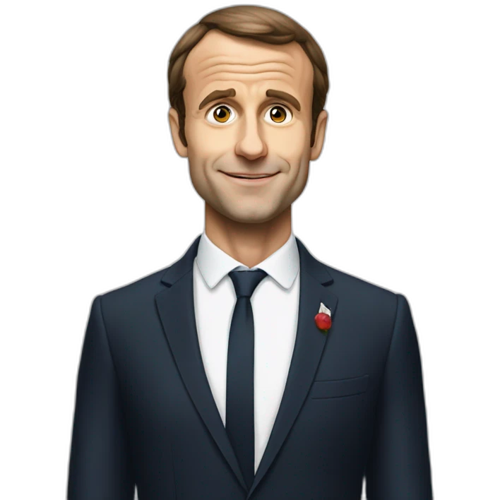 Macron qui porte des tn blanche emoji