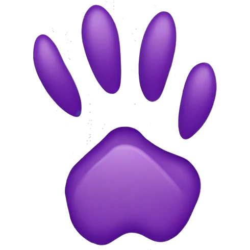 wolf paw emoji purple emoji