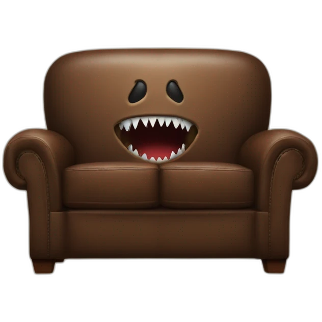 a jaws on a leather sofa emoji