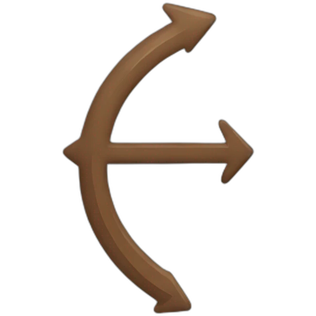 curved arrow emoji