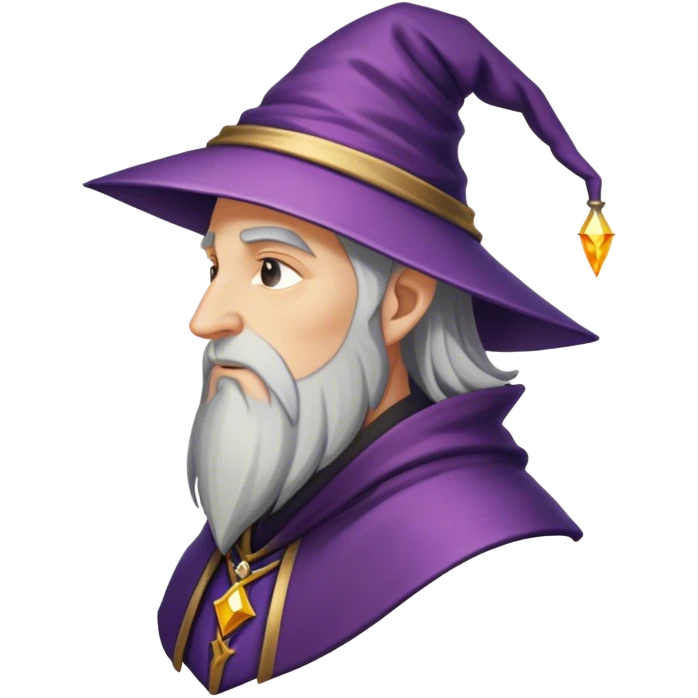 medieval wizard seen in profile emoji