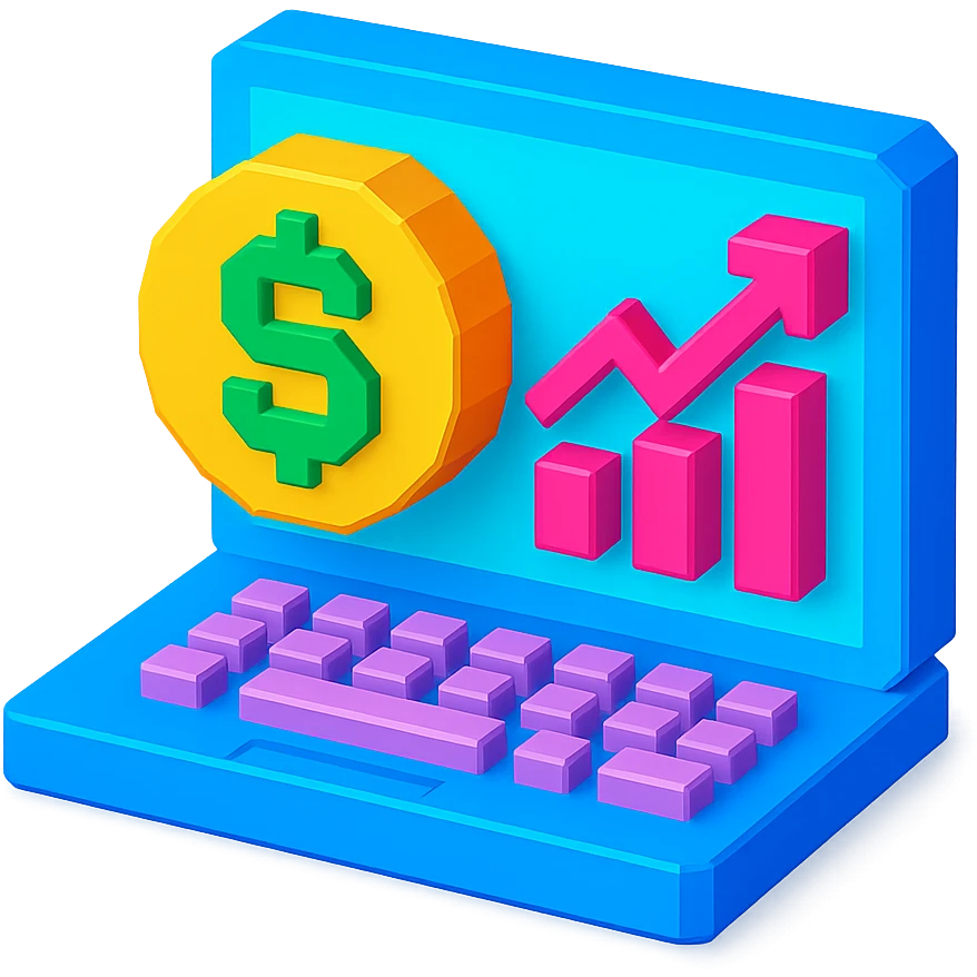 Online business money emoji