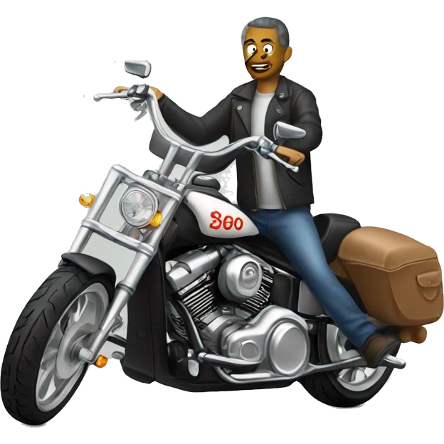 Custom motorcycle Chopper emoji