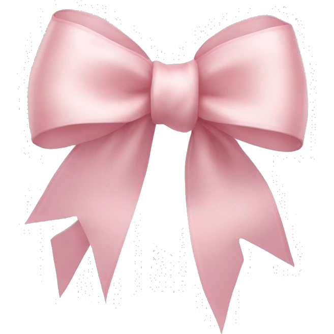 light pink ribbon bow emoji