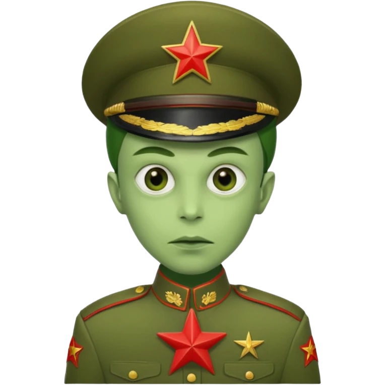 Alien with soviet emoji
