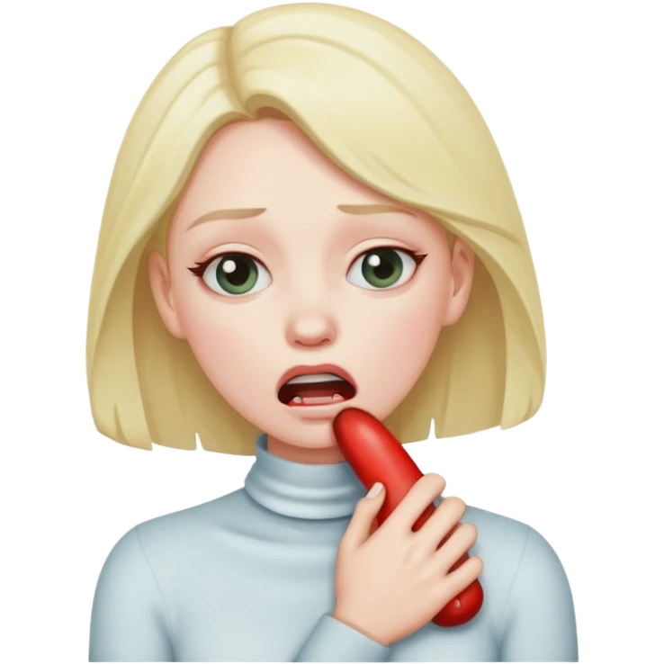 female choking myself emoji