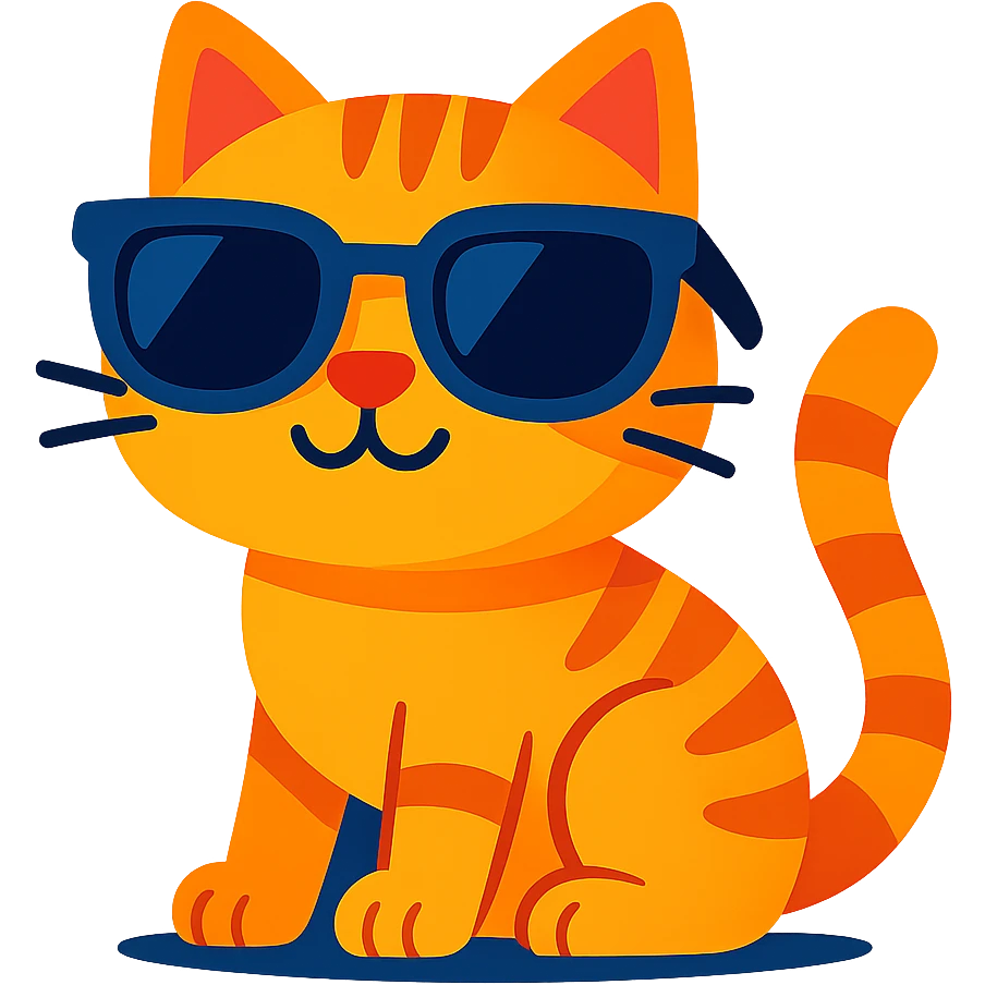 a cat wearing sunglasses emoji