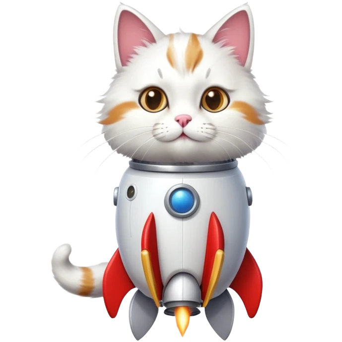 Cat with a Rocket emoji