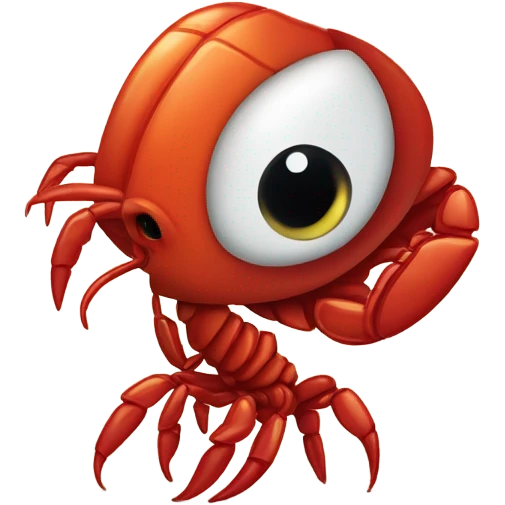 Funny crawfish emoji