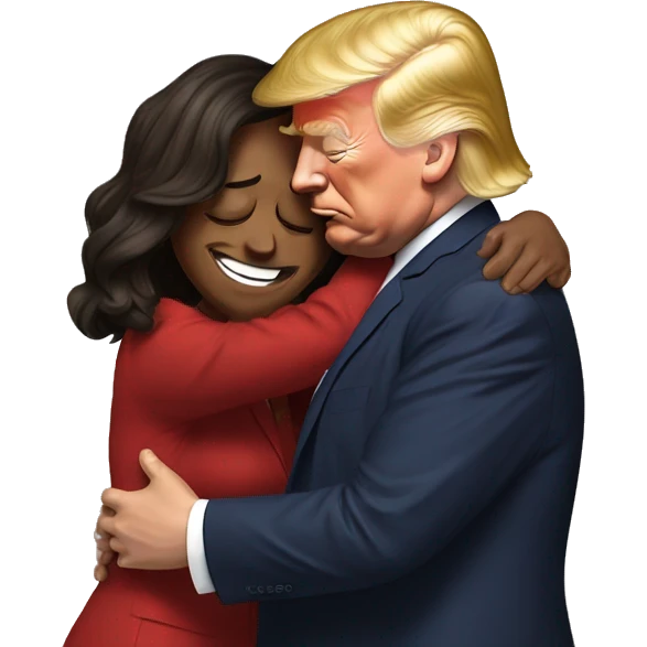 trump hugging crying kamala  emoji