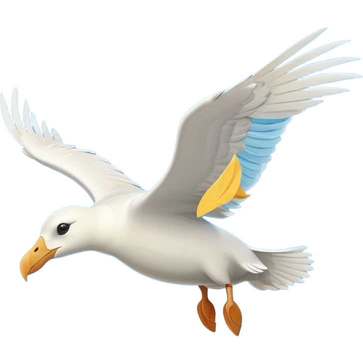 Albatross flying emoji