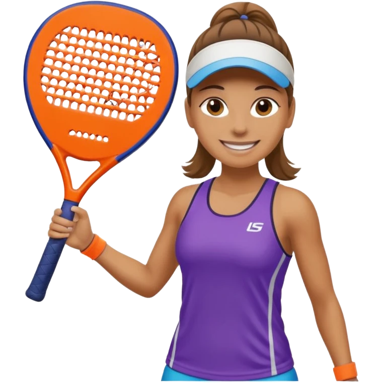 women after padel with 1 padel racket emoji