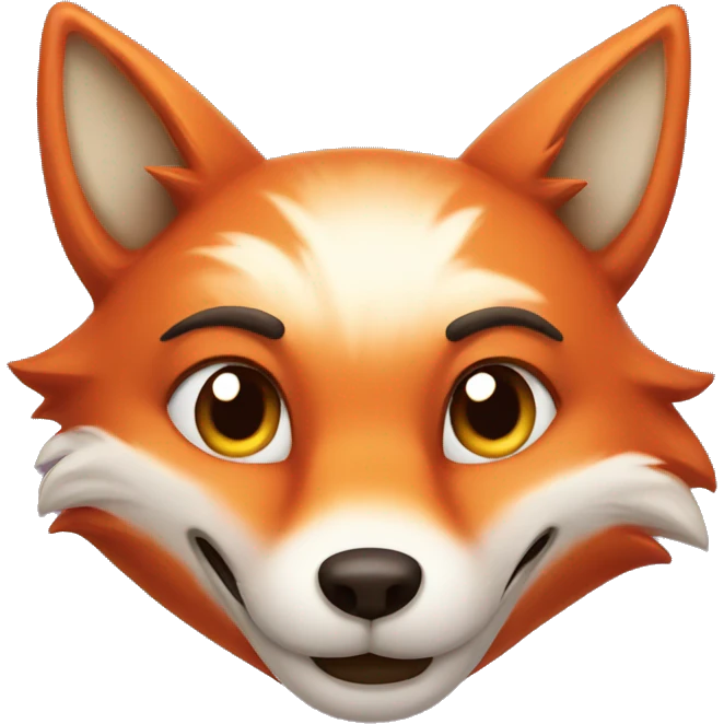 Winking fox emoji