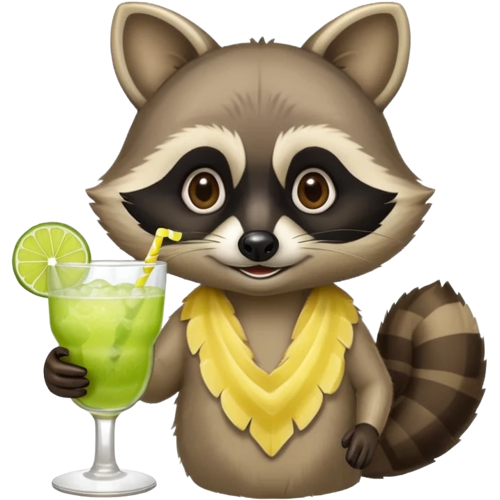 racoon having margarita emoji