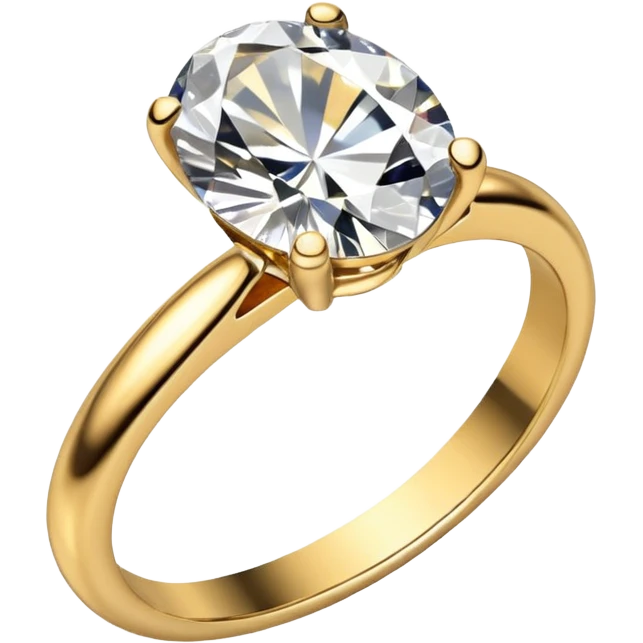 Oval engagement ring emoji