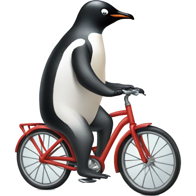 Penguin on bike emoji