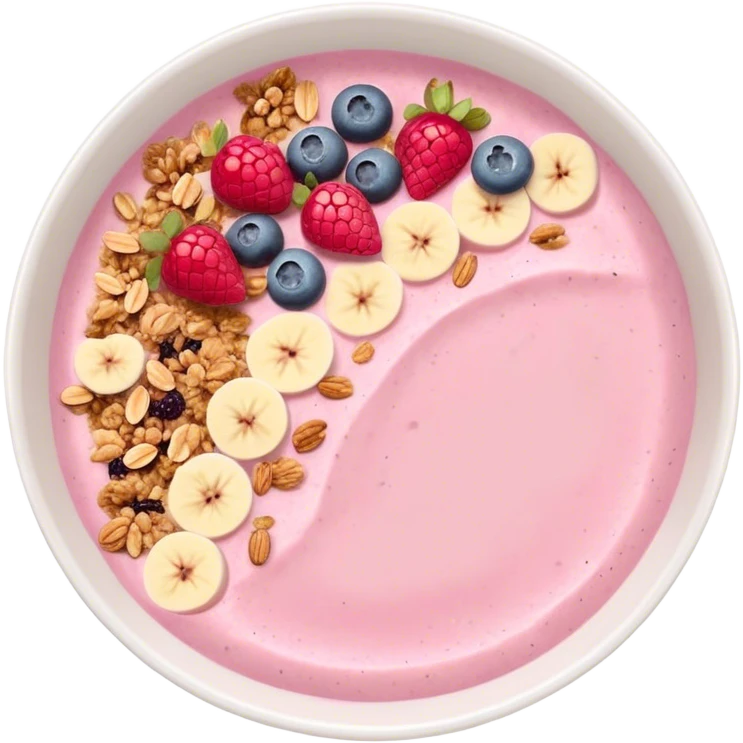 pastel pink and white smoothie bowl emoji