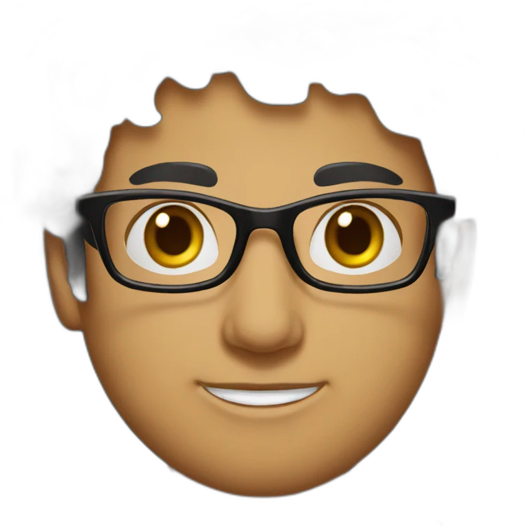 Musulman jeune arabe lunettes emoji