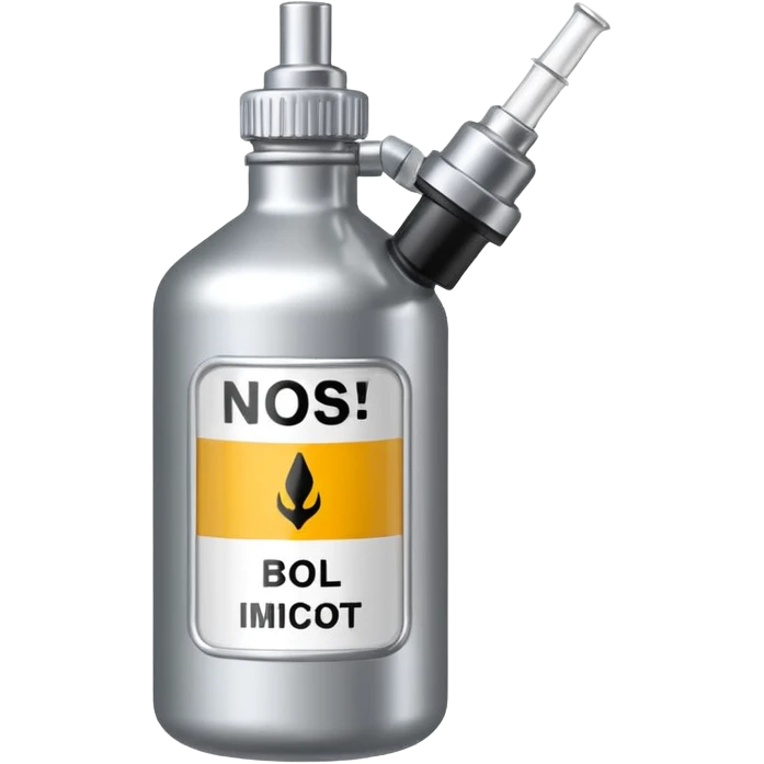 bombona de inyeccion de nitro con un cartelito que ponga NOS emoji