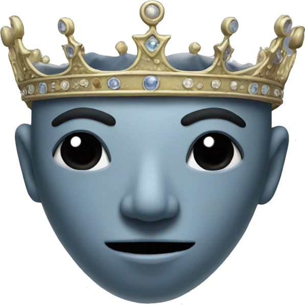 Moon head on the crown  emoji