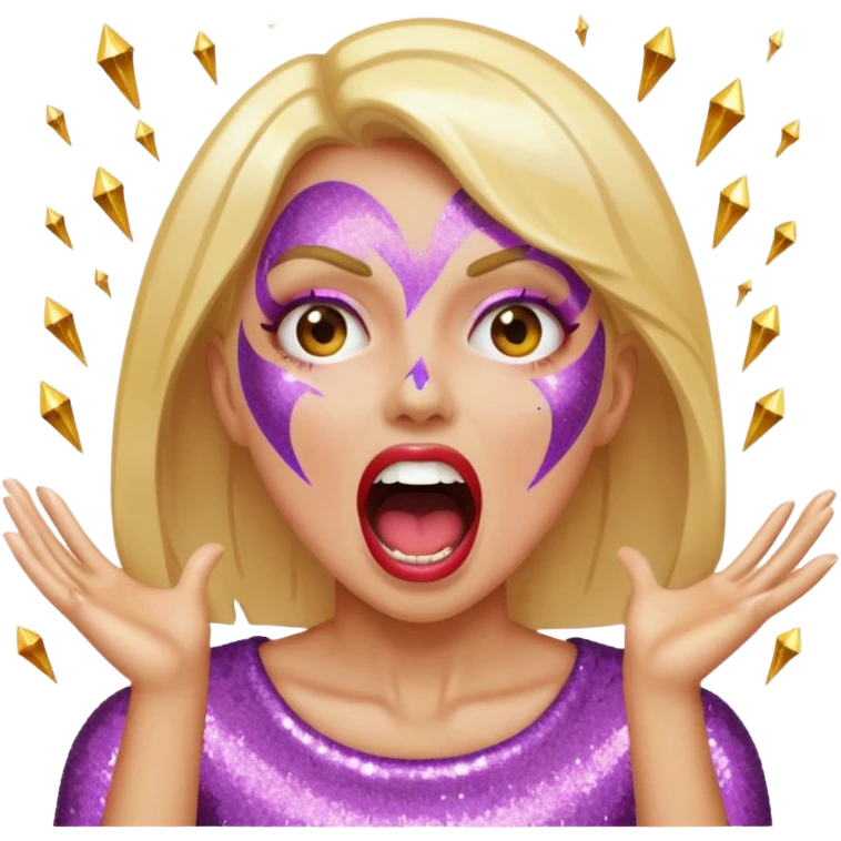 Glitter scream queen emoji