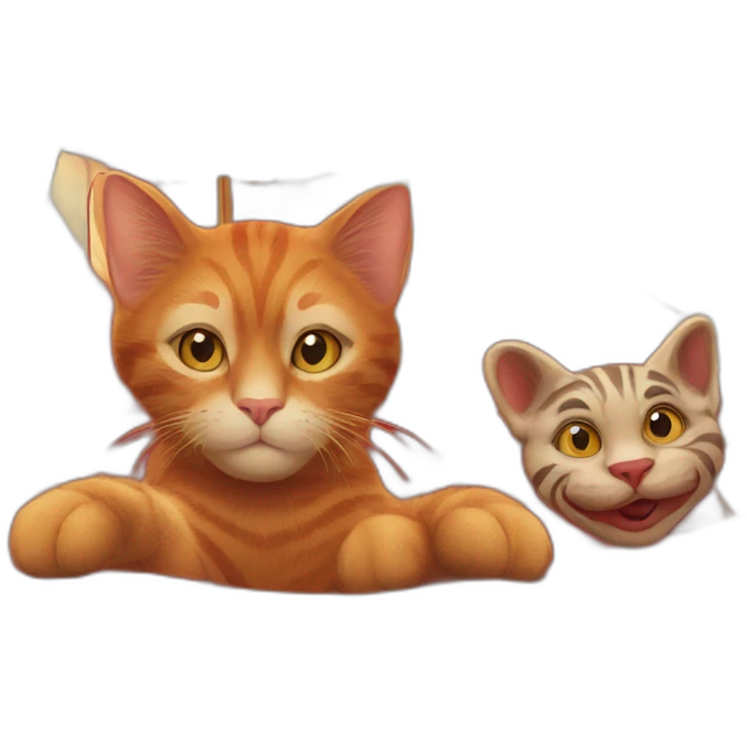 a red cat and the circus emoji