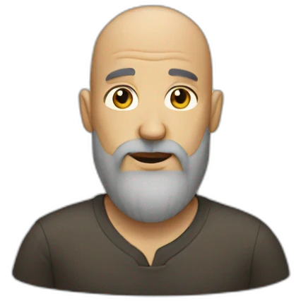 bald man with long beard  emoji