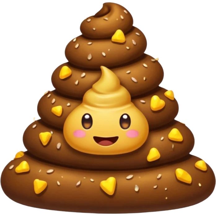 Poop with corn in glittera emoji
