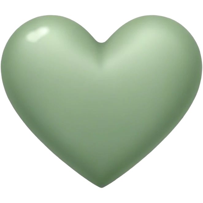 Sage green heart emoji