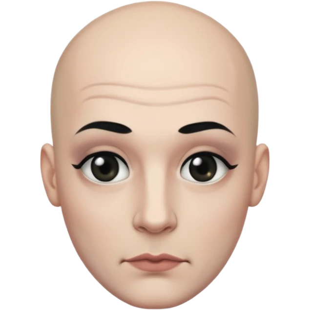 bald man with makeup emoji