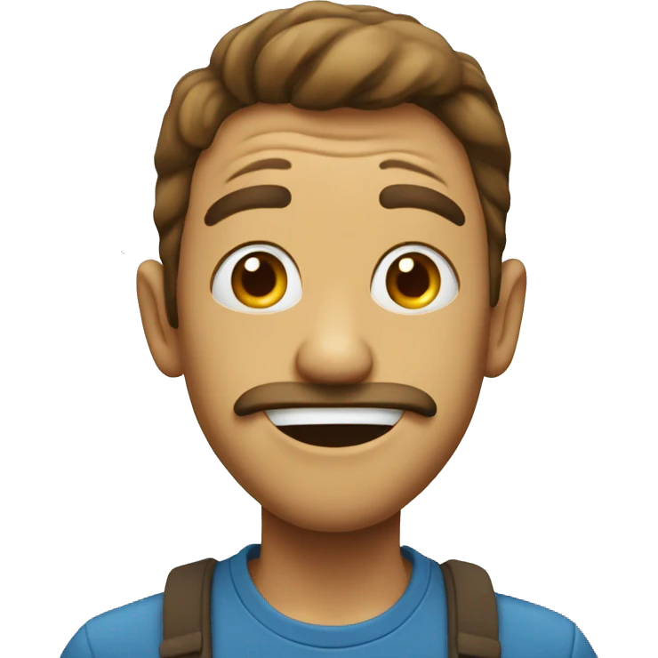 Silly face emoji