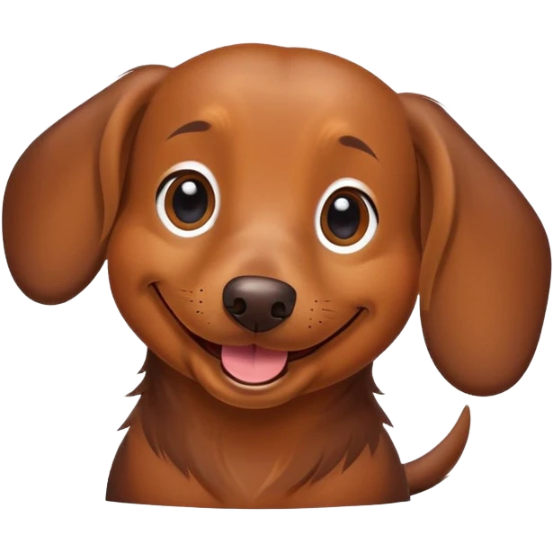 dachshund smiling emoji