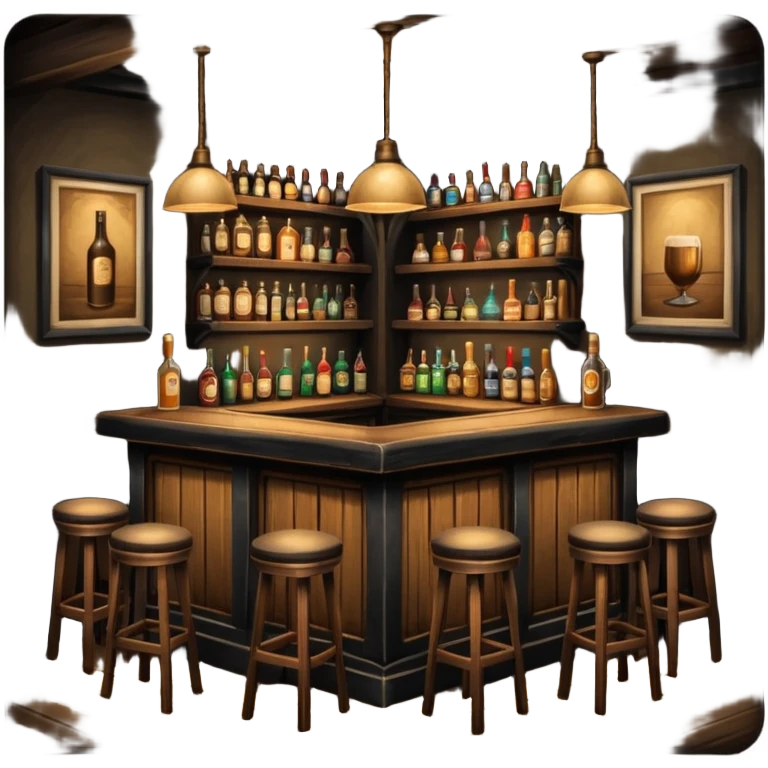 Old world speakeasy bar  emoji