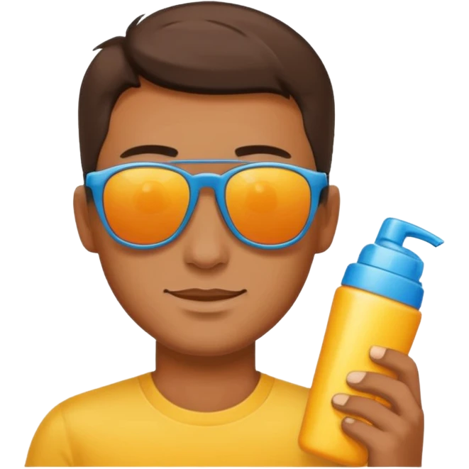 
male suncream and sunglasses emoji