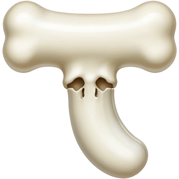 A single floating bone, white color emoji