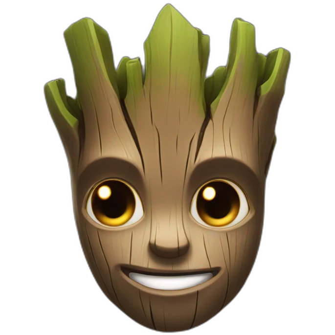 groot with star in the eyes emoji