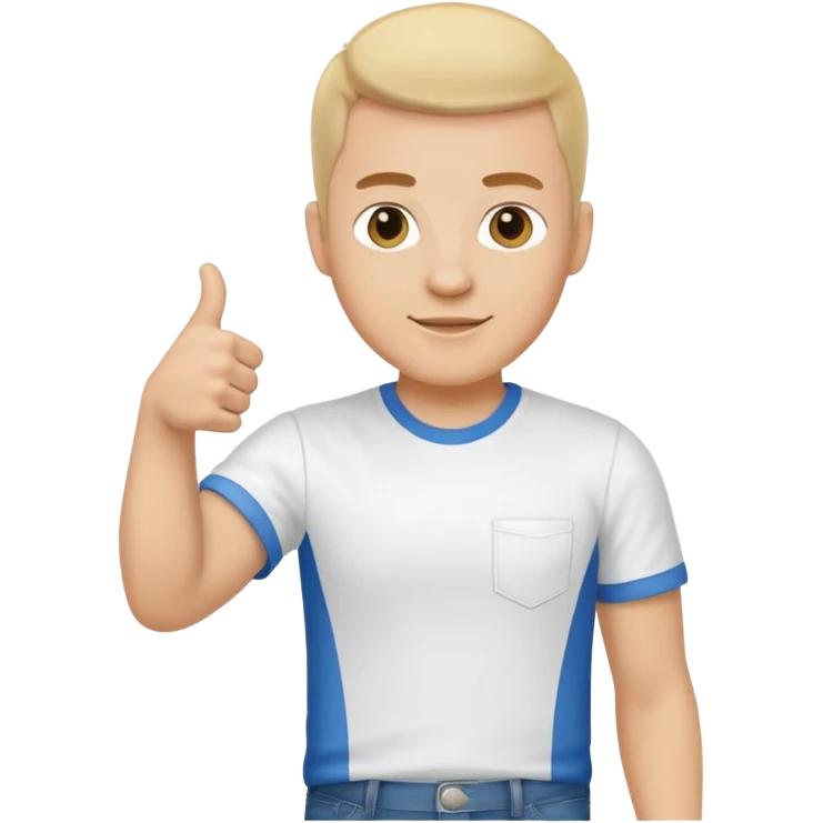 ligth man giving thumbs up full body emoji